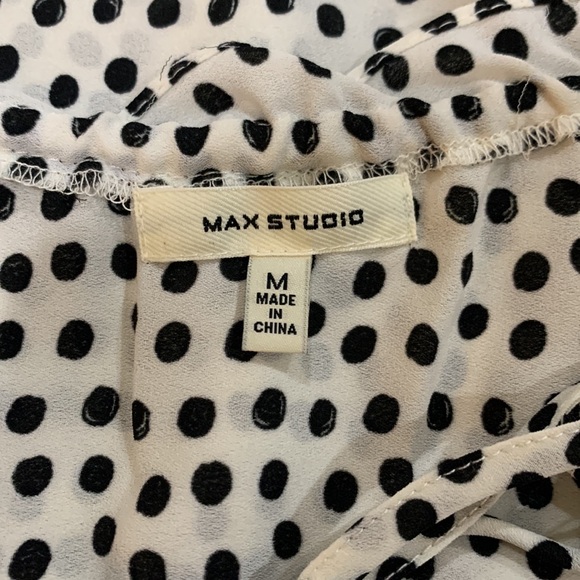👚 Max Studio Polka-dot Blouse 👚 - Picture 6 of 8